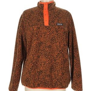 Land's End Orange and Black Teddy Jacket LP NWOT